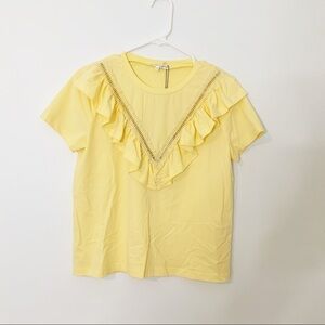 After Market yellow short sleeved top